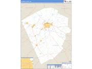 Laurens County, GA <br /> Wall Map <br /> Zip Code <br /> Basic Style 2025 Map
