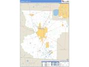 Lowndes County, GA <br /> Wall Map <br /> Zip Code <br /> Basic Style 2025 Map