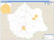 Pierce County, GA <br /> Wall Map <br /> Zip Code <br /> Basic Style 2025 Map