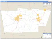 Polk County, GA <br /> Wall Map <br /> Zip Code <br /> Basic Style 2025 Map