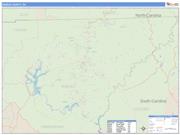 Rabun County, GA <br /> Wall Map <br /> Zip Code <br /> Basic Style 2025 Map