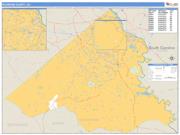 Richmond County, GA <br /> Wall Map <br /> Zip Code <br /> Basic Style 2025 Map