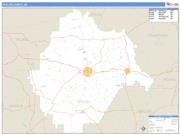 Taylor County, GA <br /> Wall Map <br /> Zip Code <br /> Basic Style 2025 Map