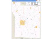 Thomas County, GA <br /> Wall Map <br /> Zip Code <br /> Basic Style 2025 Map