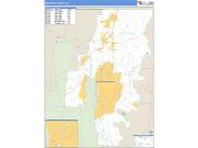 Whitfield County, GA <br /> Wall Map <br /> Zip Code <br /> Basic Style 2025 Map