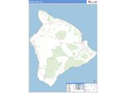 Hawaii County, HI <br /> Wall Map <br /> Zip Code <br /> Basic Style 2025 Map