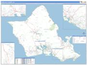 Honolulu County, HI <br /> Wall Map <br /> Zip Code <br /> Basic Style 2025 Map