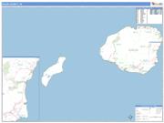 Kauai County, HI <br /> Wall Map <br /> Zip Code <br /> Basic Style 2025 Map