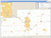 Kankakee County, IL <br /> Wall Map <br /> Zip Code <br /> Basic Style 2025 Map