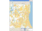 Lake County, IL <br /> Wall Map <br /> Zip Code <br /> Basic Style 2025 Map