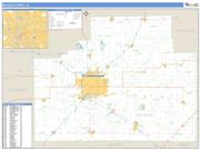 McLean County, IL <br /> Wall Map <br /> Zip Code <br /> Basic Style 2025 Map