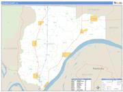 Pulaski County, IL <br /> Wall Map <br /> Zip Code <br /> Basic Style 2025 Map
