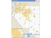 St. Clair County, IL <br /> Wall Map <br /> Zip Code <br /> Basic Style 2025 Map