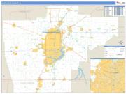Sangamon County, IL <br /> Wall Map <br /> Zip Code <br /> Basic Style 2025 Map