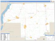 Woodford County, IL <br /> Wall Map <br /> Zip Code <br /> Basic Style 2025 Map