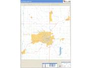 Delaware County, IN <br /> Wall Map <br /> Zip Code <br /> Basic Style 2025 Map