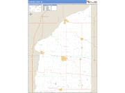 Fountain County, IN <br /> Wall Map <br /> Zip Code <br /> Basic Style 2025 Map
