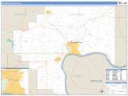 Jefferson County, IN <br /> Wall Map <br /> Zip Code <br /> Basic Style 2025 Map