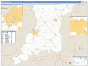 Knox County, IN <br /> Wall Map <br /> Zip Code <br /> Basic Style 2025 Map