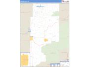 Martin County, IN <br /> Wall Map <br /> Zip Code <br /> Basic Style 2025 Map