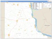 Clayton County, IA <br /> Wall Map <br /> Zip Code <br /> Basic Style 2025 Map