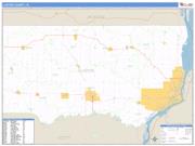 Clinton County, IA <br /> Wall Map <br /> Zip Code <br /> Basic Style 2025 Map