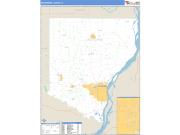 Des Moines County, IA <br /> Wall Map <br /> Zip Code <br /> Basic Style 2025 Map