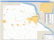 Dubuque County, IA <br /> Wall Map <br /> Zip Code <br /> Basic Style 2025 Map