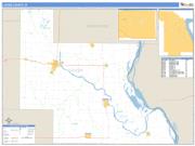 Louisa County, IA <br /> Wall Map <br /> Zip Code <br /> Basic Style 2025 Map