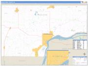 Muscatine County, IA <br /> Wall Map <br /> Zip Code <br /> Basic Style 2025 Map