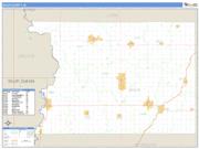 Sioux County, IA <br /> Wall Map <br /> Zip Code <br /> Basic Style 2025 Map