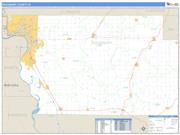 Woodbury County, IA <br /> Wall Map <br /> Zip Code <br /> Basic Style 2025 Map