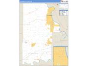 Leavenworth County, KS <br /> Wall Map <br /> Zip Code <br /> Basic Style 2025 Map