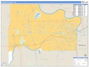 Wyandotte County, KS <br /> Wall Map <br /> Zip Code <br /> Basic Style 2025 Map
