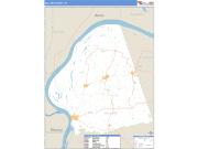Ballard County, KY <br /> Wall Map <br /> Zip Code <br /> Basic Style 2025 Map