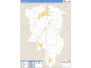 Floyd County, KY <br /> Wall Map <br /> Zip Code <br /> Basic Style 2025 Map