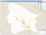 Johnson County, KY <br /> Wall Map <br /> Zip Code <br /> Basic Style 2025 Map
