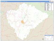 Knox County, KY <br /> Wall Map <br /> Zip Code <br /> Basic Style 2025 Map