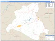 Lawrence County, KY <br /> Wall Map <br /> Zip Code <br /> Basic Style 2025 Map