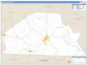 Monroe County, KY <br /> Wall Map <br /> Zip Code <br /> Basic Style 2025 Map