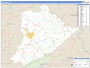 Pike County, KY <br /> Wall Map <br /> Zip Code <br /> Basic Style 2025 Map
