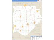 Acadia County, LA <br /> Wall Map <br /> Zip Code <br /> Basic Style 2025 Map