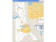 Caddo County, LA <br /> Wall Map <br /> Zip Code <br /> Basic Style 2025 Map