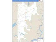 Catahoula County, LA <br /> Wall Map <br /> Zip Code <br /> Basic Style 2025 Map