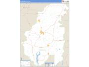Franklin County, LA <br /> Wall Map <br /> Zip Code <br /> Basic Style 2025 Map