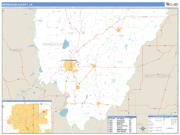 Morehouse County, LA <br /> Wall Map <br /> Zip Code <br /> Basic Style 2025 Map