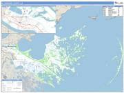 St. Bernard County, LA <br /> Wall Map <br /> Zip Code <br /> Basic Style 2025 Map