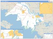 St. Mary County, LA <br /> Wall Map <br /> Zip Code <br /> Basic Style 2025 Map