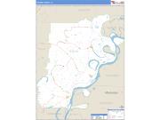 Tensas County, LA <br /> Wall Map <br /> Zip Code <br /> Basic Style 2025 Map