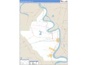 W. Baton Rouge County, LA <br /> Wall Map <br /> Zip Code <br /> Basic Style 2025 Map